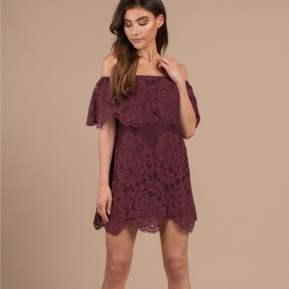 Tobi Off the Shoulder Mini Dress